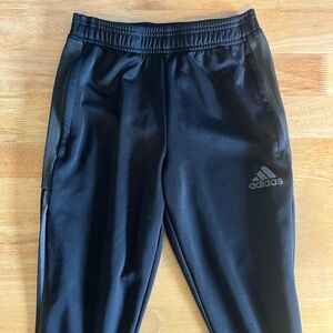 Adidas Black Joggers with Gray Accents